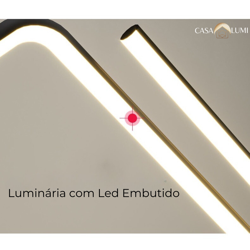 Luminária Pendente em Led Duplo Arc